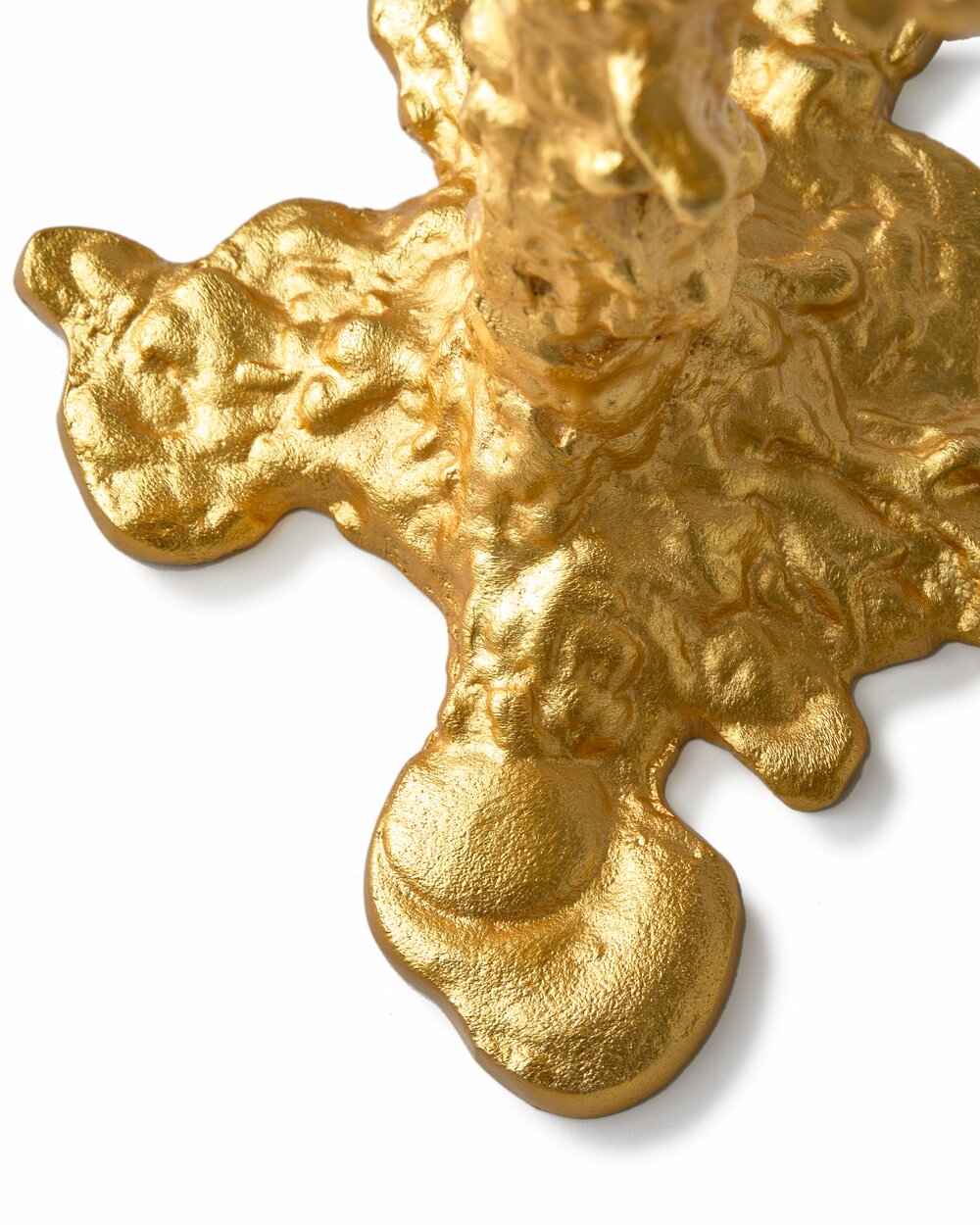 Drip lysestage, guld - 4-arme